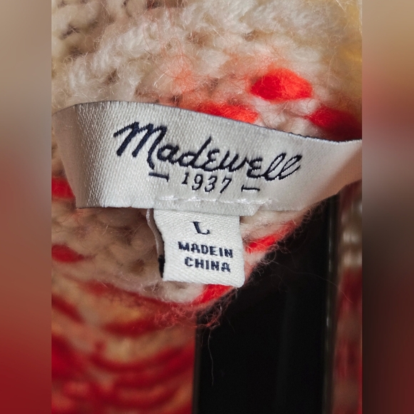 Madewell Drift Switch Wool Elevated Scandi Cabincore Sweater, Large - Picture 4 of 5